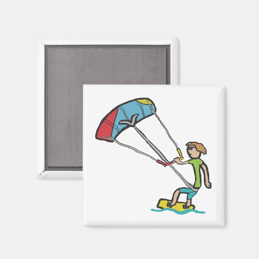 Kiteboarding Magnet (Vorderseite/Rückseite)