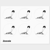 Kiteboarding Runder Aufkleber (Blatt)