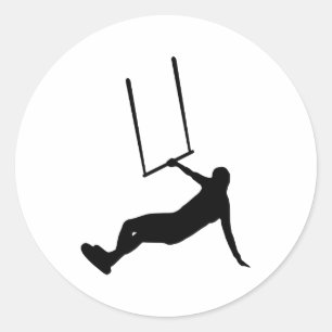 Kiteboarding Runder Aufkleber