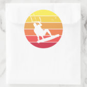 Kiteboarding Runder Aufkleber (Tasche)