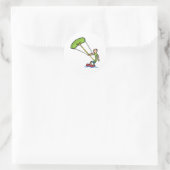 Kiteboarding Runder Aufkleber (Tasche)