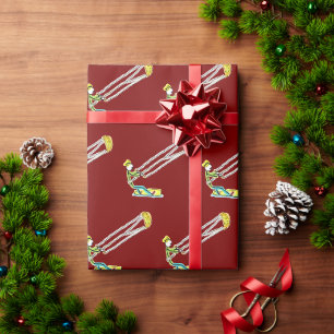 Kiteboarding-Strichmännchen Geschenkpapier
