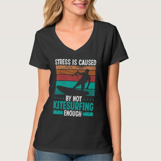 Kiteboarding Vintage Kitesurfing Retro Kiteboarder T-Shirt (Vorderseite)