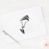 KITEBOARING ERHALTEN OVALER AUFKLEBER (Umschlag)