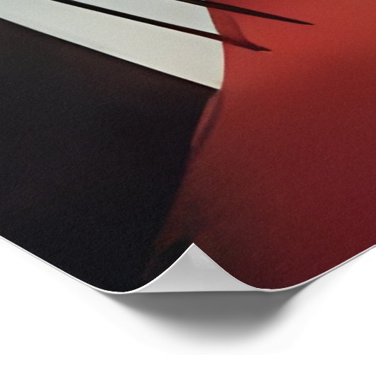 Kiteboot aquamarine Goldfantasy Abstrakt Poster (Ecke)