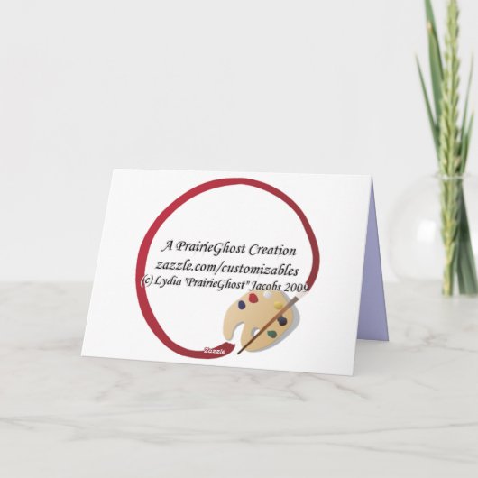 Kitekarte Dankeskarte (Rückseite)