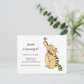 Kitekatzen ・ Kitty & Butterfly Einladung (Stehend Vorderseite)