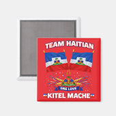Kitel Mache Haiti One Love Flagge Magnet (Vorderseite/Rückseite)