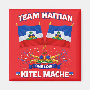 Kitel Mache Haiti One Love Flagge Magnet