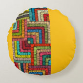 Kitenge Pattern Home Decor pillow Rundes Kissen (Vorderseite)