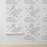 Kites Clouds hören neutrales Gray Baby Kinderzimme