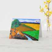 Kites Grußkarten Karte (Gelbe Blume)