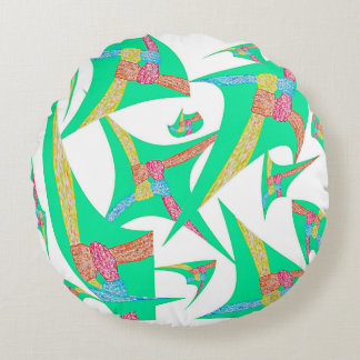 Kites of Connection Throw Pillow, Round Pillow Rundes Kissen