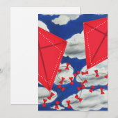 Kites und Klouds Feiertagskarte (Vorne/Hinten)
