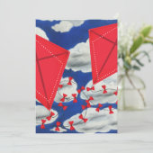 Kites und Klouds Feiertagskarte (Stehend Vorderseite)