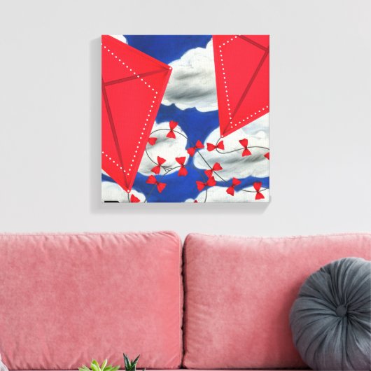 Kites und Klouds Leinwanddruck (Insitu (Wohnzimmer))