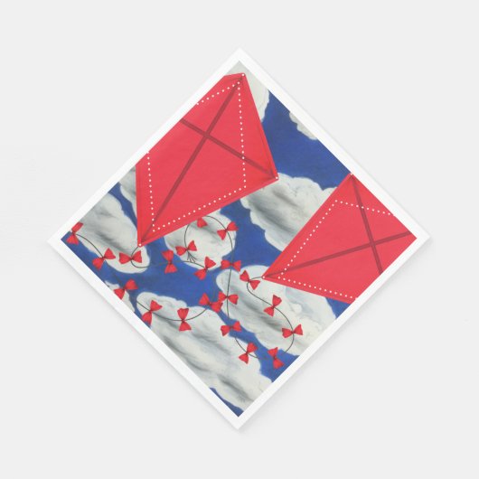 Kites und Klouds Serviette (Ecke)