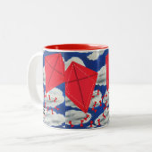 Kites und Klouds Zweifarbige Tasse (Vorderseite Links)