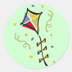 Kiteschirme und Geschenke Runder Aufkleber