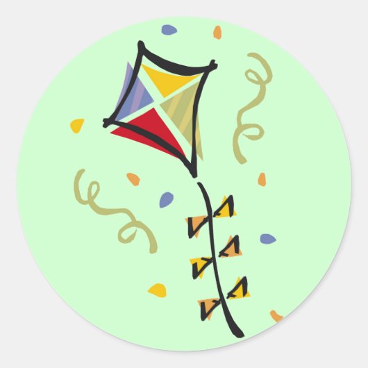 Kiteschirme und Geschenke Runder Aufkleber (Vorderseite)