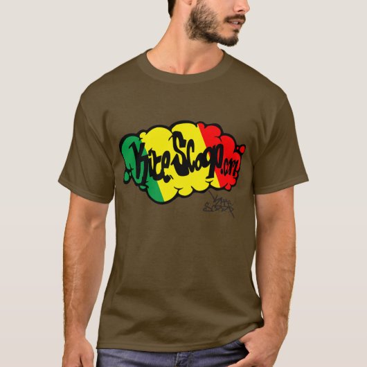 Kitescoop Rasta Wolke T-Shirt (Vorderseite)