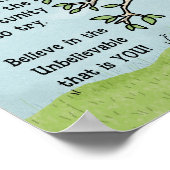 Kitesurf in Bauminspirierung Poster (Ecke)