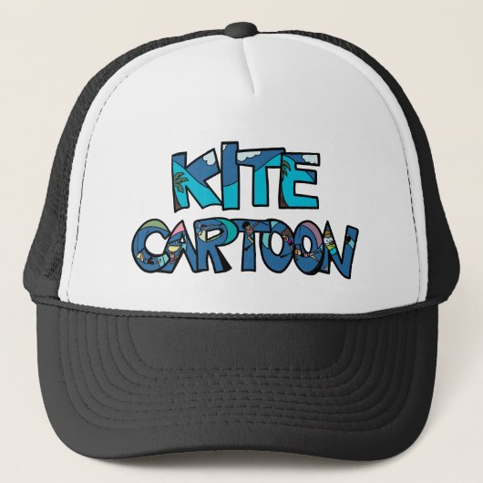 Kitesurf - Kitecartoon hat Truckerkappe (Vorderseite)