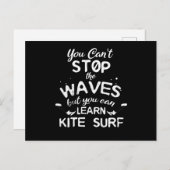 Kitesurf Kitesurfen Stopp Waves Surfen Windsurfen Postkarte (Vorne/Hinten)