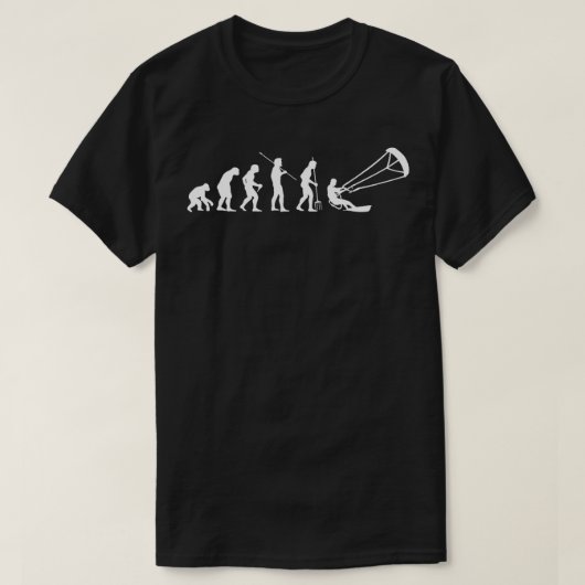 Kitesurf Kostüm Kitesurfing Evolution Kiteboard T-Shirt (Design vorne)
