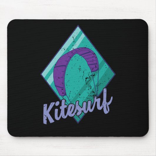 Kitesurf mit Schirm Mousepad (Vorne)