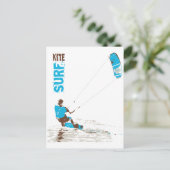 Kitesurf Postkarte (Stehend Vorderseite)