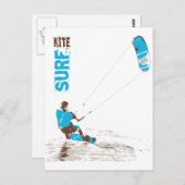 Kitesurf Postkarte (Vorne/Hinten)