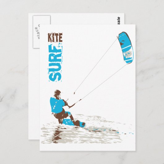 Kitesurf Postkarte (Vorne/Hinten)