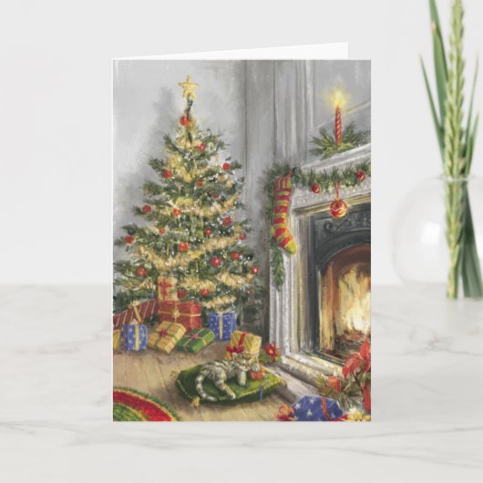 Kitesurfen am Weihnachtsbaum Feiertagskarte (Vorderseite)