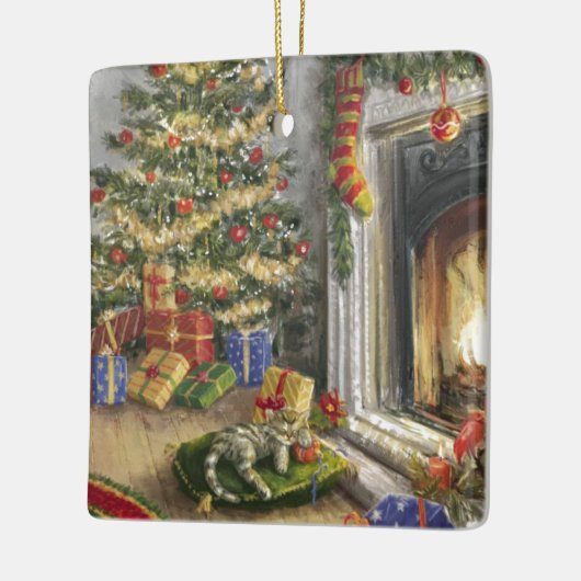 Kitesurfen am Weihnachtsbaum Keramikornament (Links)