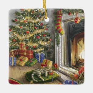 Kitesurfen am Weihnachtsbaum Keramikornament