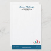 Kitesurfen Briefpapier (Vorne/Hinten)