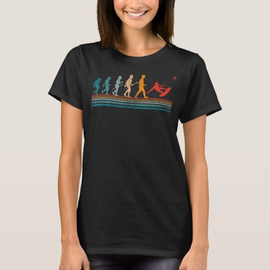 Kitesurfen Evolution Kiteboarder Kiteboarder Ki T-Shirt (Vorderseite)