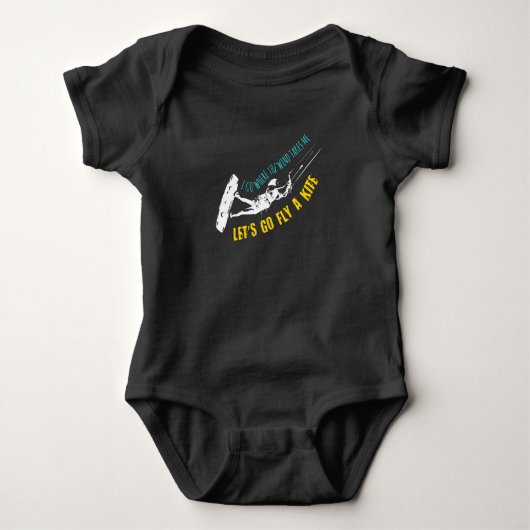 Kitesurfen Fly A Kite Kiteboarding Baby Strampler (Vorderseite)