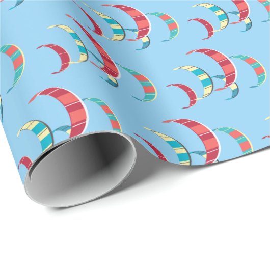 Kitesurfen Geschenkpapier (Rolleneckpunkt)