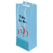 Kitesurfen Geschenktüte Für Weinflaschen (Rückseite Schrägansicht)