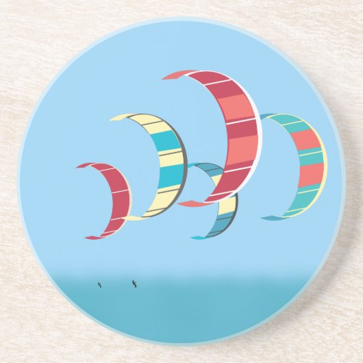 Kitesurfen Getränkeuntersetzer (Vorne)