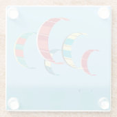 Kitesurfen Glasuntersetzer (Rückseite)