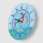 Kitesurfen Große Wanduhr (Winkel)