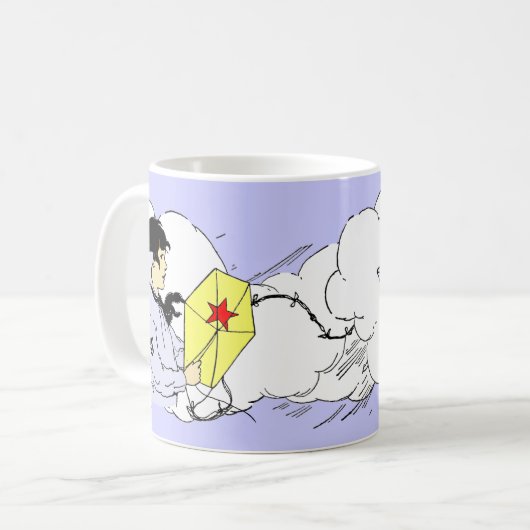 Kitesurfen in der Wolkencoffee-Tasse Kaffeetasse (Vorderseite Links)