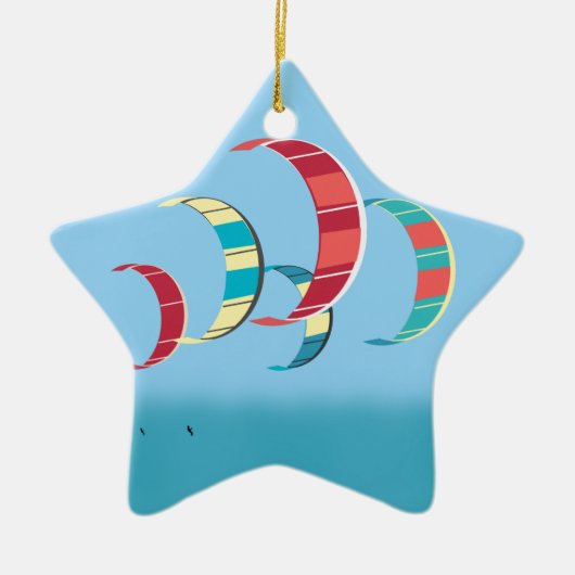 Kitesurfen Keramik Ornament (Vorne)