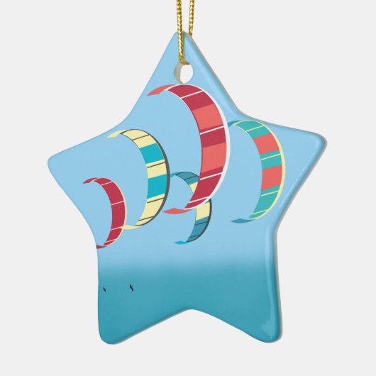 Kitesurfen Keramik Ornament (Links)