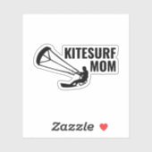 Kitesurfen Kiteboarding Kite Reiten Mama Aufkleber (Blatt)