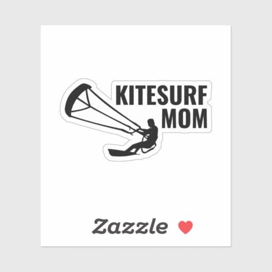 Kitesurfen Kiteboarding Kite Reiten Mama Aufkleber (Blatt)