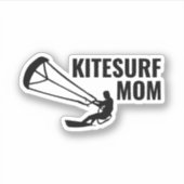Kitesurfen Kiteboarding Kite Reiten Mama Aufkleber (Vorderseite)